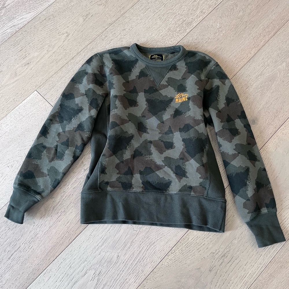 Todd Snyder Camo Crewneck Sweater - Olive & Dark Green